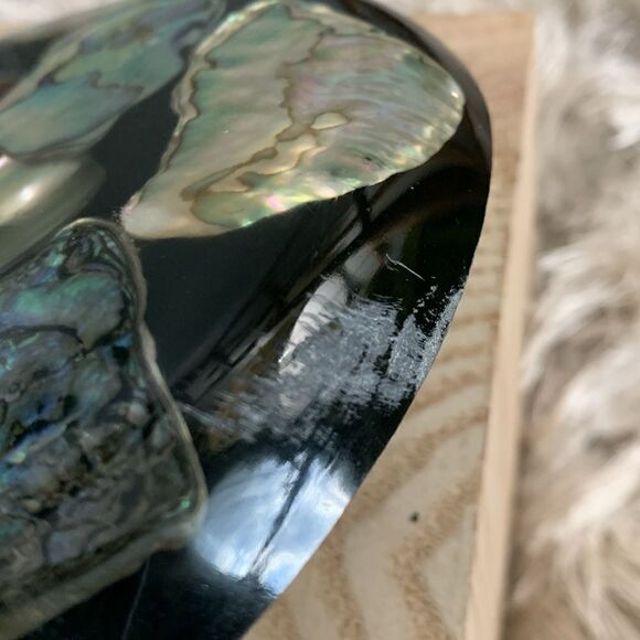 Vintage Abalone And Lucite Shell Trivet Hotplate Made By Wondermold Ind. - Picture 7 of 17